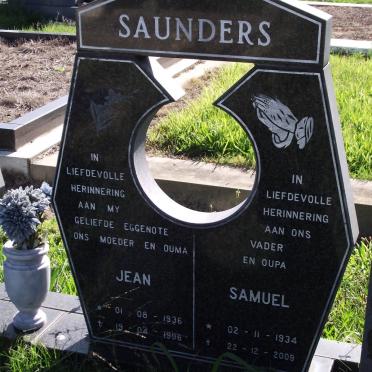 SAUNDERS Samuel 1934-2009 &amp; Jean 1936-1996