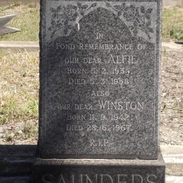 SAUNDERS Alfie 1935-1958 :: SAUNDERS Winston 1942-1967