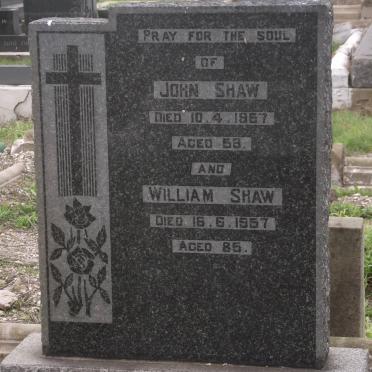 SHAW John -1957 :: SHAW William -1957