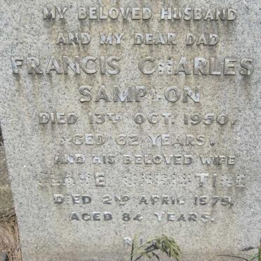 SIMPSON Francis Charles -1950 &amp; Clare Christine -1979