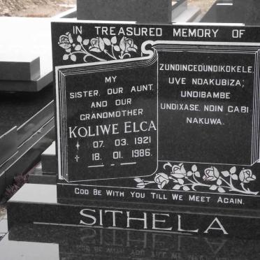 SITHELA Koliwe Elca 1921-1986