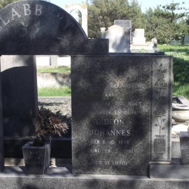 SLABBERT Gideon Johannes 1898-1981 &amp; Anna Wilhelmina 1912-1991