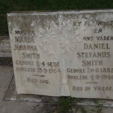 SMITH Daniel Stefanus 1885-1946 &amp; Maria Johanna 1892-1964