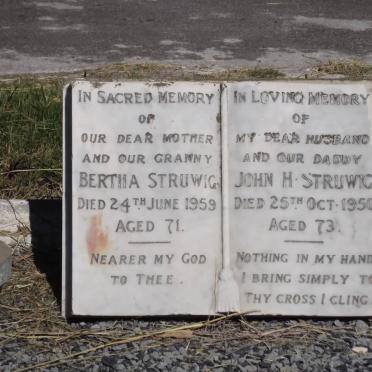 STRUWIG John H. -1950 &amp; Bertha -1959