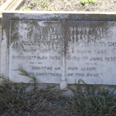 STEVENS James 1861-1936 &amp; Martha 1867-1937
