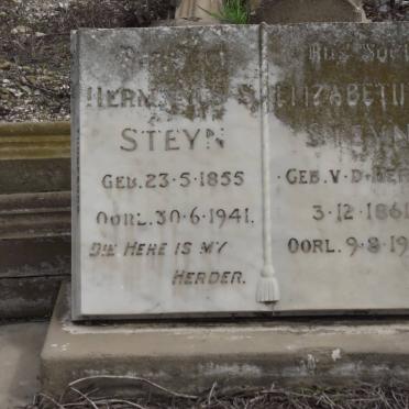 STEYN Hermanus S. 1855-1941 &amp; Elizabeth G. V.D. MERWE 1861-1955