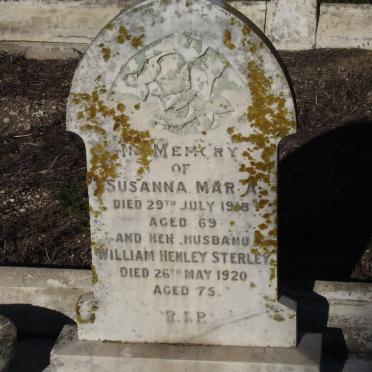 STERLEY William Henley -1920 &amp; Susanna Maria -1918