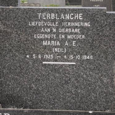 TERBLANCHE Maria A.E. 1925-1948