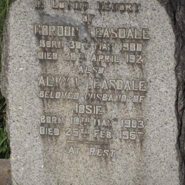 TEASDALE Gordon 1900-1921 :: TEASDALE Alwyn 1903-1957