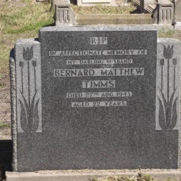 TIMMS Bernard Matthew -1943