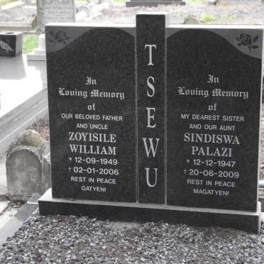 TSEWU Zoyisile William 1949-2006 :: TSEWU Sindiswa Palazi 1947-2009