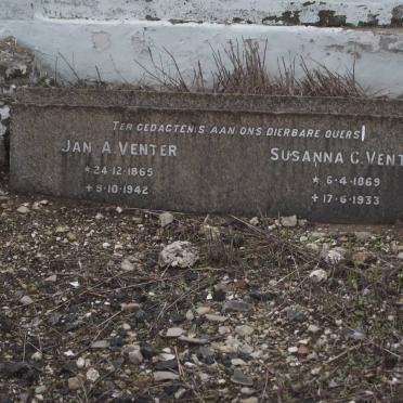 VENTER Jan A. 1865-1942 &amp; Susanna C. 1869-1933