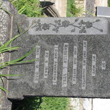 VERE Maureen L. nee ANDERSON 1943-1986