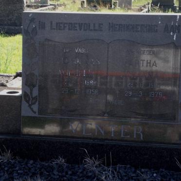 VENTER Nicholaas Wilhelm 1888-1958 &amp; Martha Johanna 1905-1979