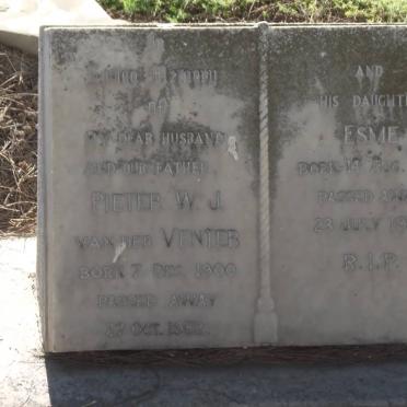 VENTER Pieter W.J., van der 1900-1952 :: VENTER Esme, van der 1933-1938