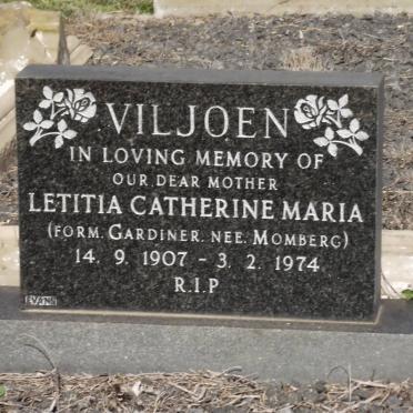 VILJOEN Letitia Catherine Maria formerly GARDINER nee MOMBERG 1907-1974
