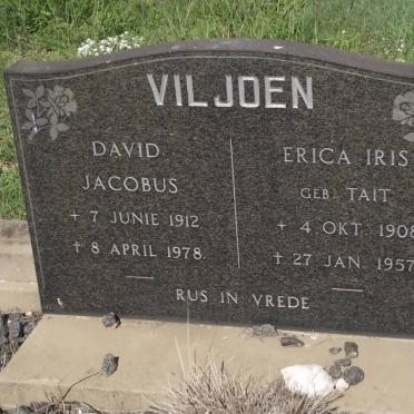 VILJOEN David Jacobus 1912-1978 &amp; Erica Iris TAIT 1908-1957