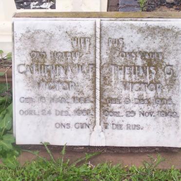 VICTOR Catherina W.E. 1888-1951 &amp; Theunis G. 1906-1949