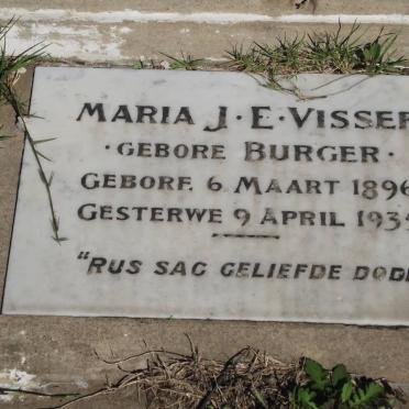 VISSER Maria J.E. nee BURGER 1896-1935