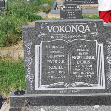 VOKONQA Patrick Xolile 1955-2004 &amp; Nobelungu Doris 1950-2009