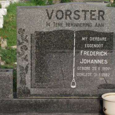VORSTER Frederick Johannes 1907-1982