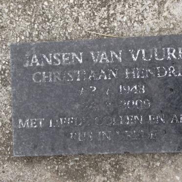 VUUREN Christiaan Hendrik, jansen van 1943-2009