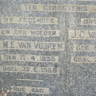 VUUREN J.C., van 1884-1960 &amp; J.M.E. 1835-1956 