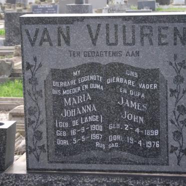VUUREN James John, van 1898-1976 &amp; Maria Johanna DE LANGA 1900-1967