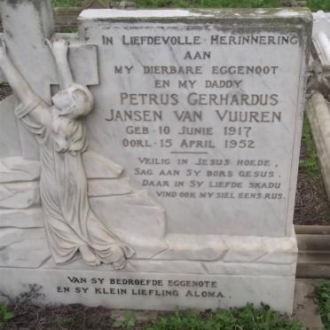 VUUREN Petrus Gerhardus, jansen van 1917-1952