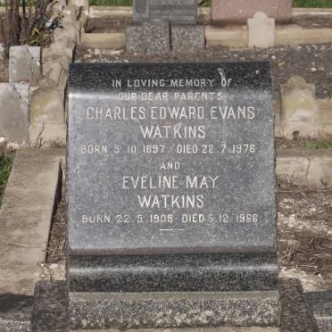 WATKINS Charles Edward Evans 1897-1976 &amp; Eveline May 1905-1966