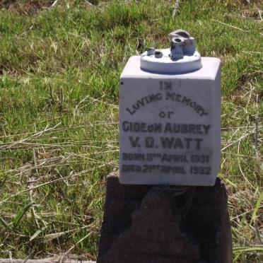 WATT Gideon Aubrey, v.d. 1931-1932