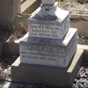 WADLOW Beril M.C. 1912-1914 :: WADLOW Hilton -