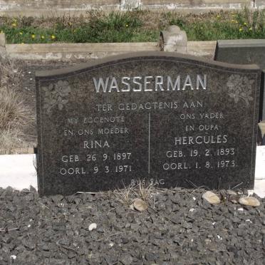 WASSERMAN Hercules 1893-1973 &amp; Rina 1897-1971
