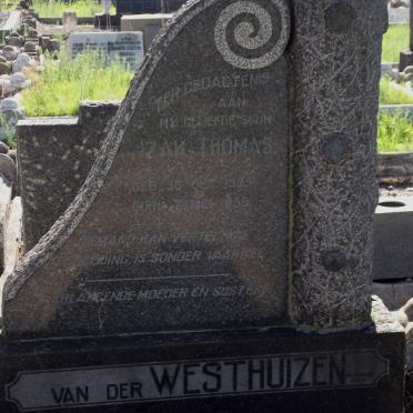WESTHUIZEN Izak Thomas, van der 1935-1959