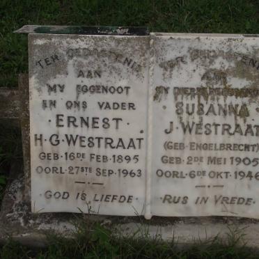 WESTRAAT Ernest H.G. 1895-1963 &amp; Susanna J. ENGELBRECHT 1905-1946