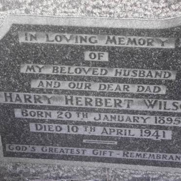 WILSON Harry Herbert 1895-1941