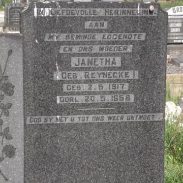 ? Janetha REYNECKE 1917-1958