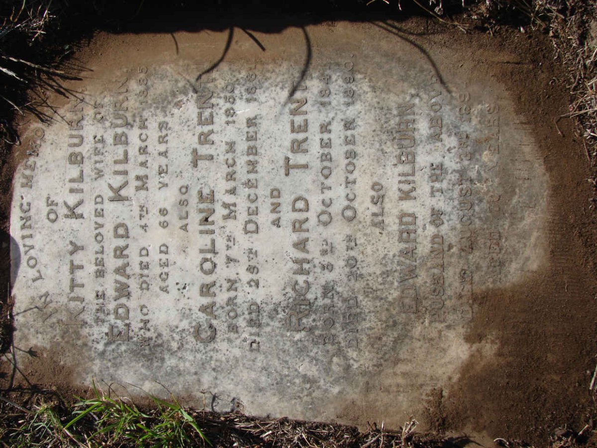 KILBURN Edward -1894 &amp; Kitty 1885 :: TRENT Richard 1841-1890 &amp; Caroline 1850-1881