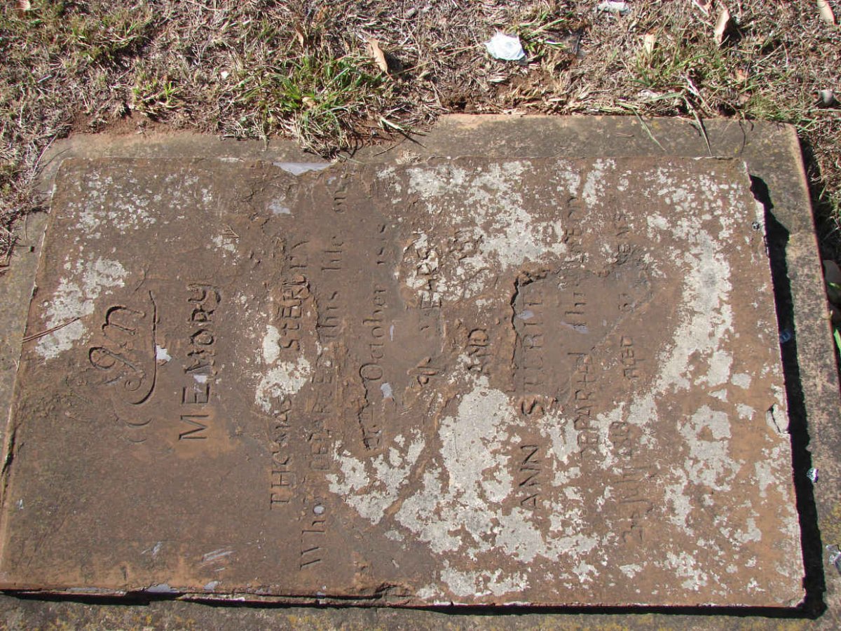 STERLEY Thomas -1848  :: STERLY Ann -1844