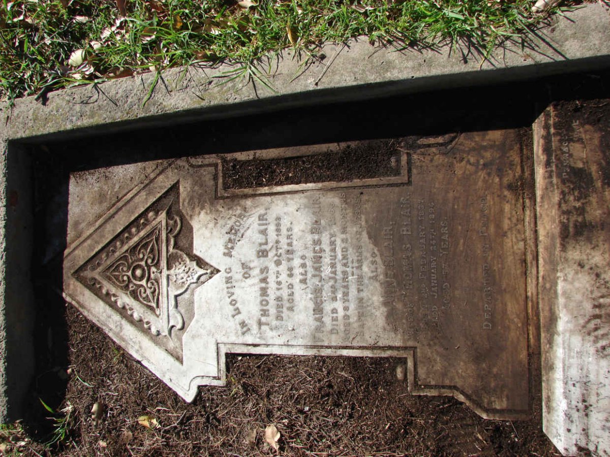 BLAIR Thomas -1893 &amp; Anne 1837-1894 :: BLAIR Francis James -1866