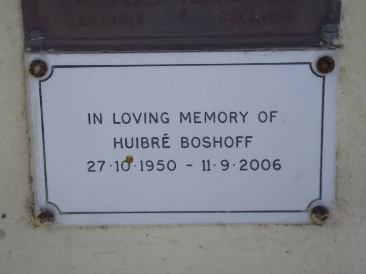 BOSHOFF Huibré 1950-2006