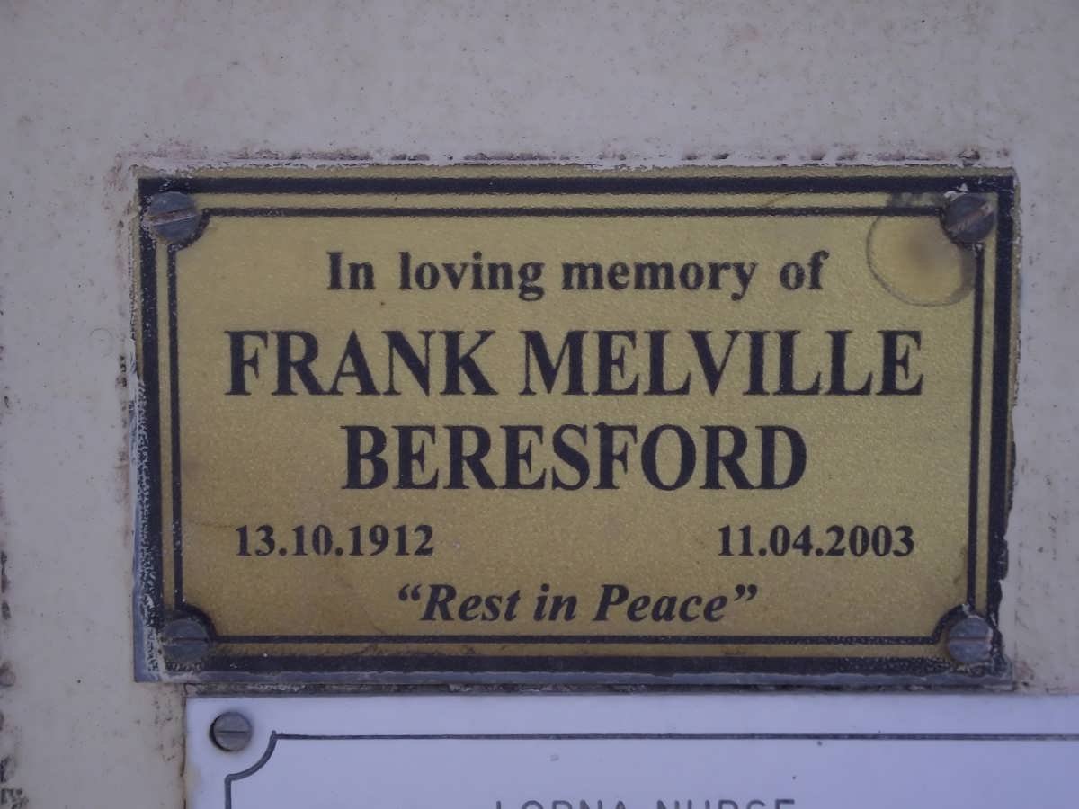 BERESFORD Frank Melville 1912-2003