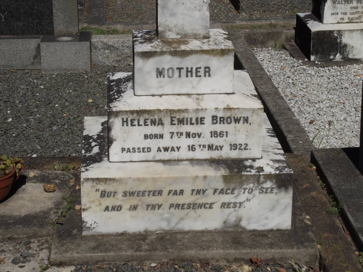 BROWN Helena Emilie 1861-1922