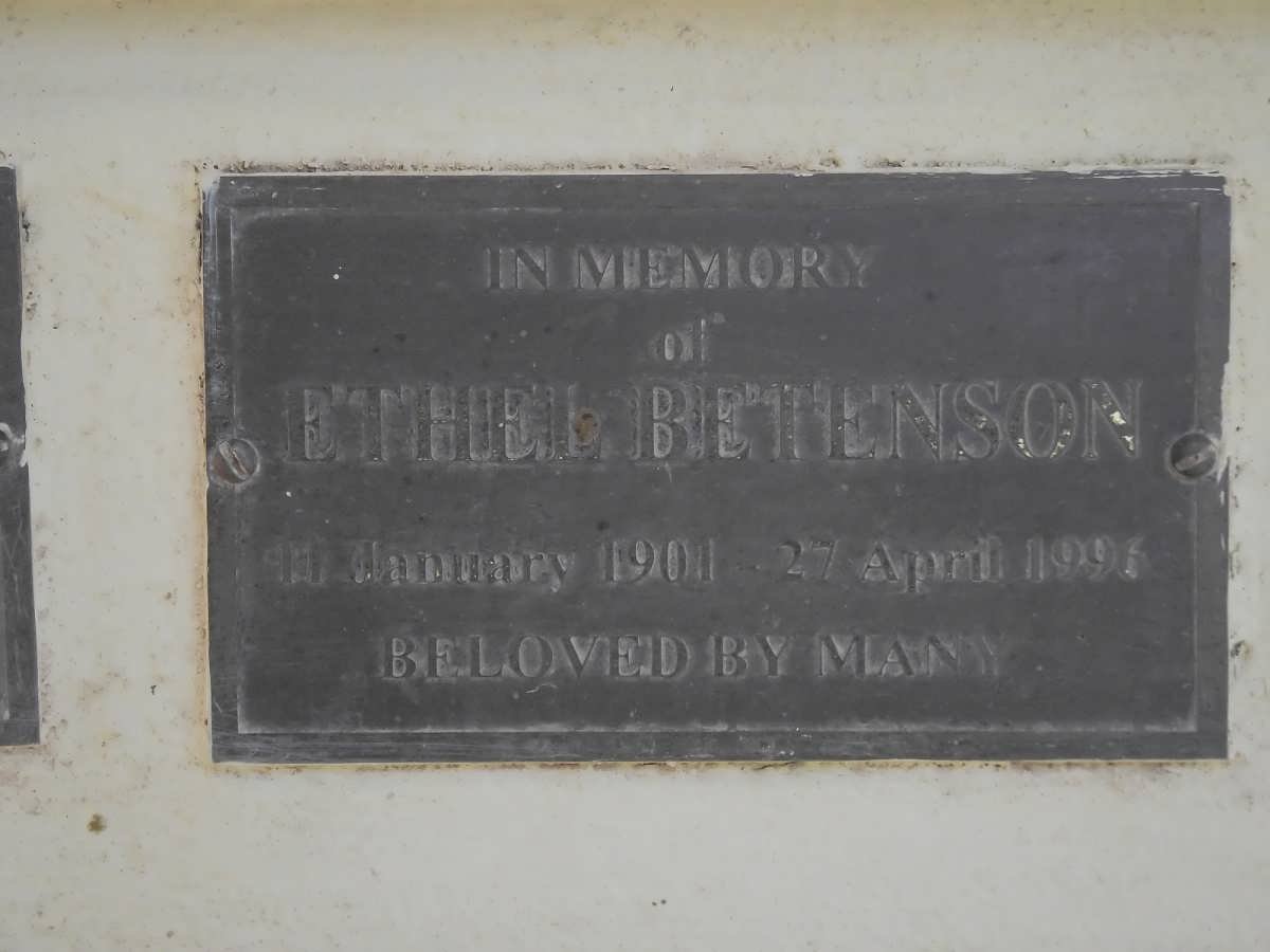BETENSON Ethel 1901-1997