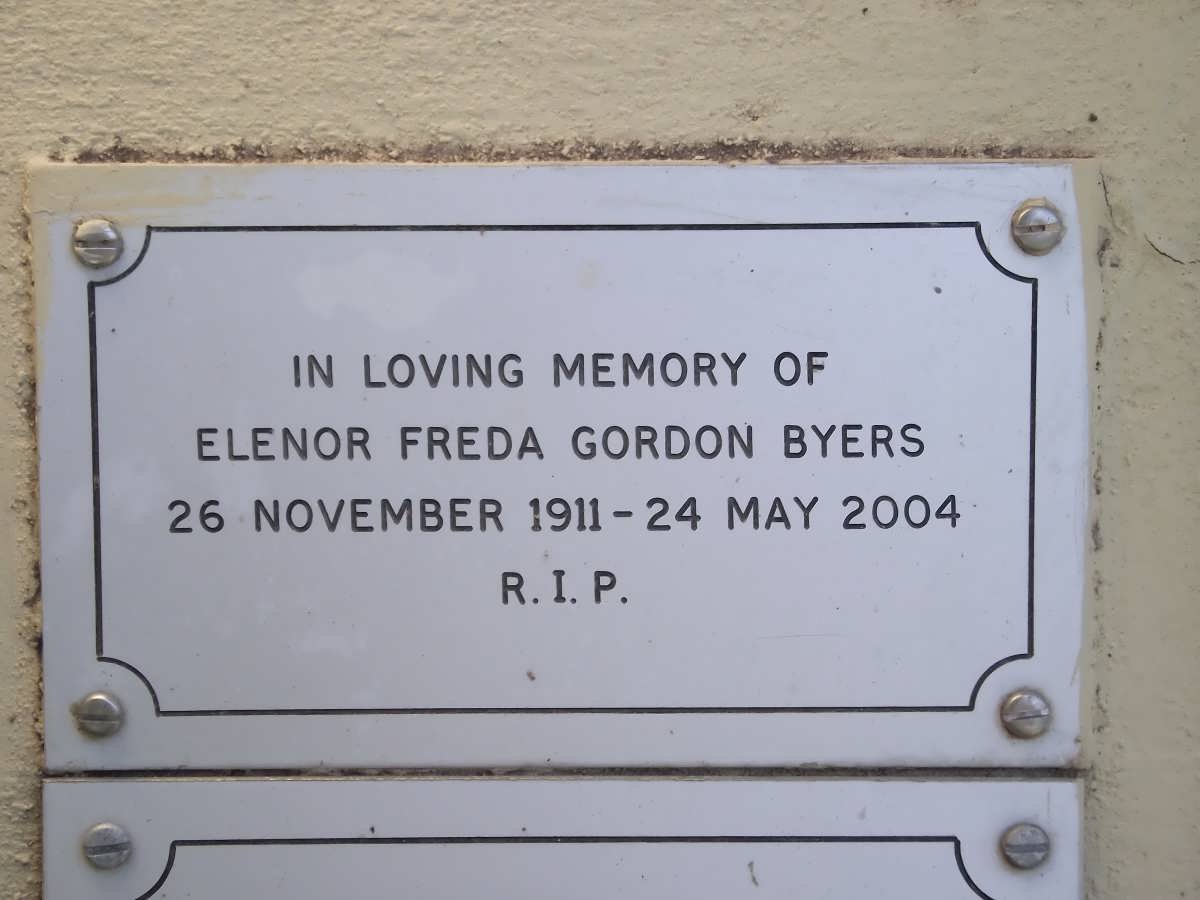 BYERS Elenor Freda Gordon 1911-2004