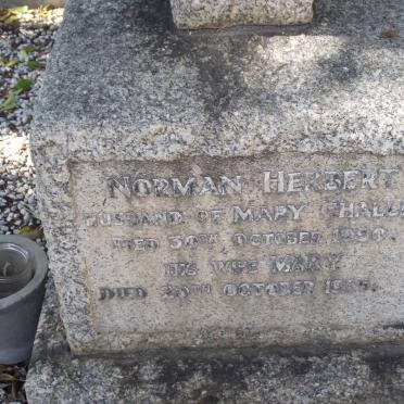 CHALLIS Norman Herbert -1950 &amp; Mary -1955