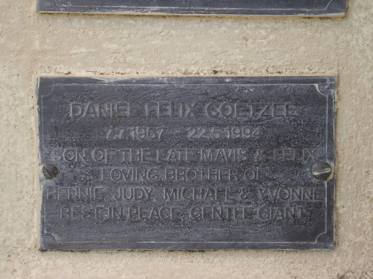 COETZEE Daniel Felix 1967-1994