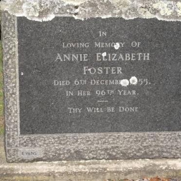 FOSTER Annie Elizabeth -1955