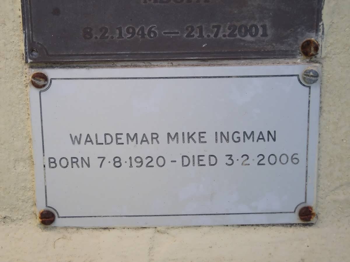 INGMAN Waldemar Mike 1920-2006