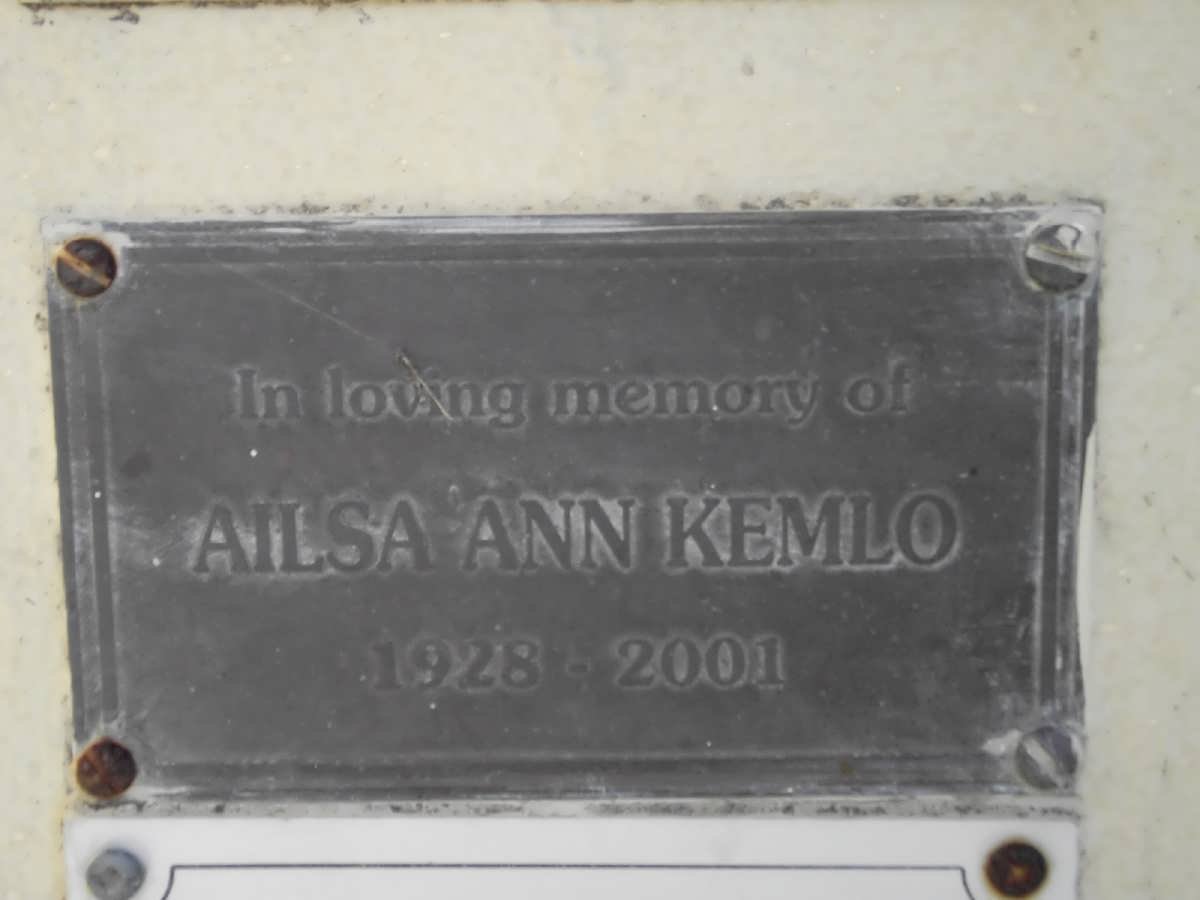 KEMLO Ailsa Ann 1928-2001